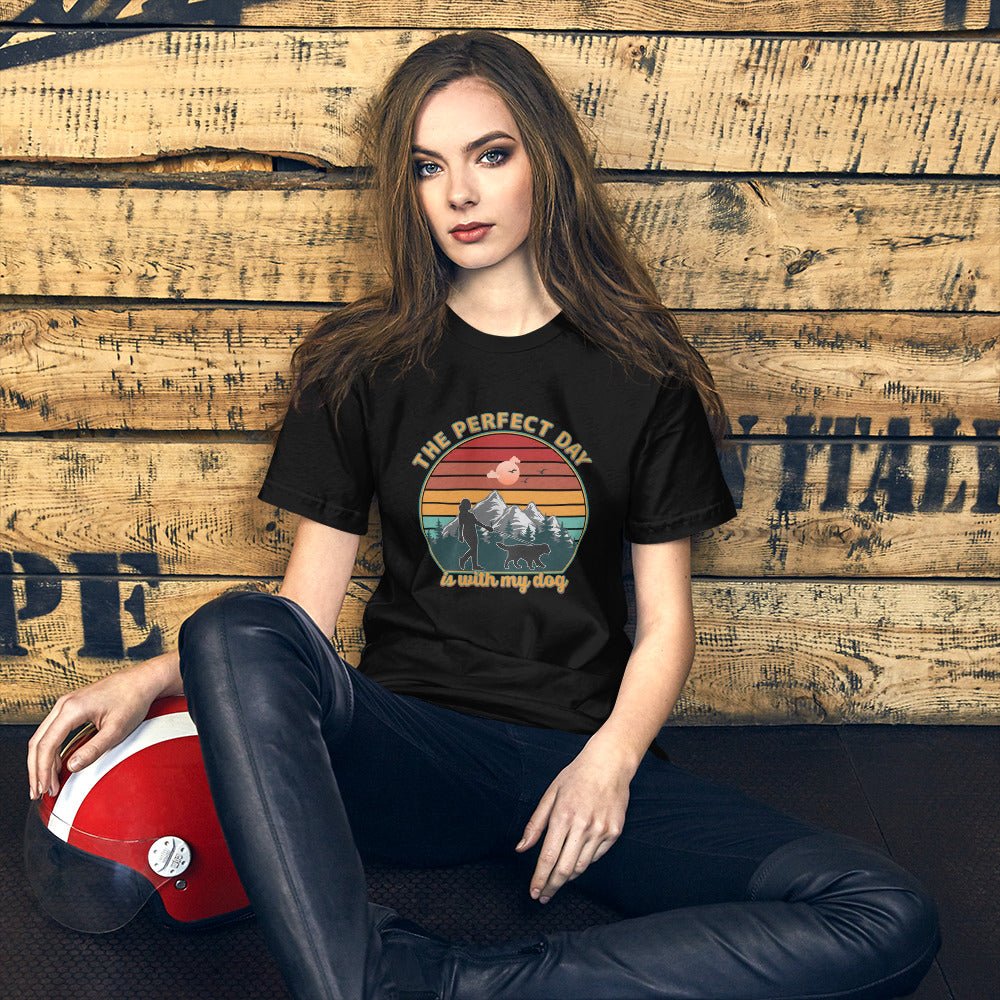 Dog Mom Perfect Day T-Shirt - DoggyLoveandMore