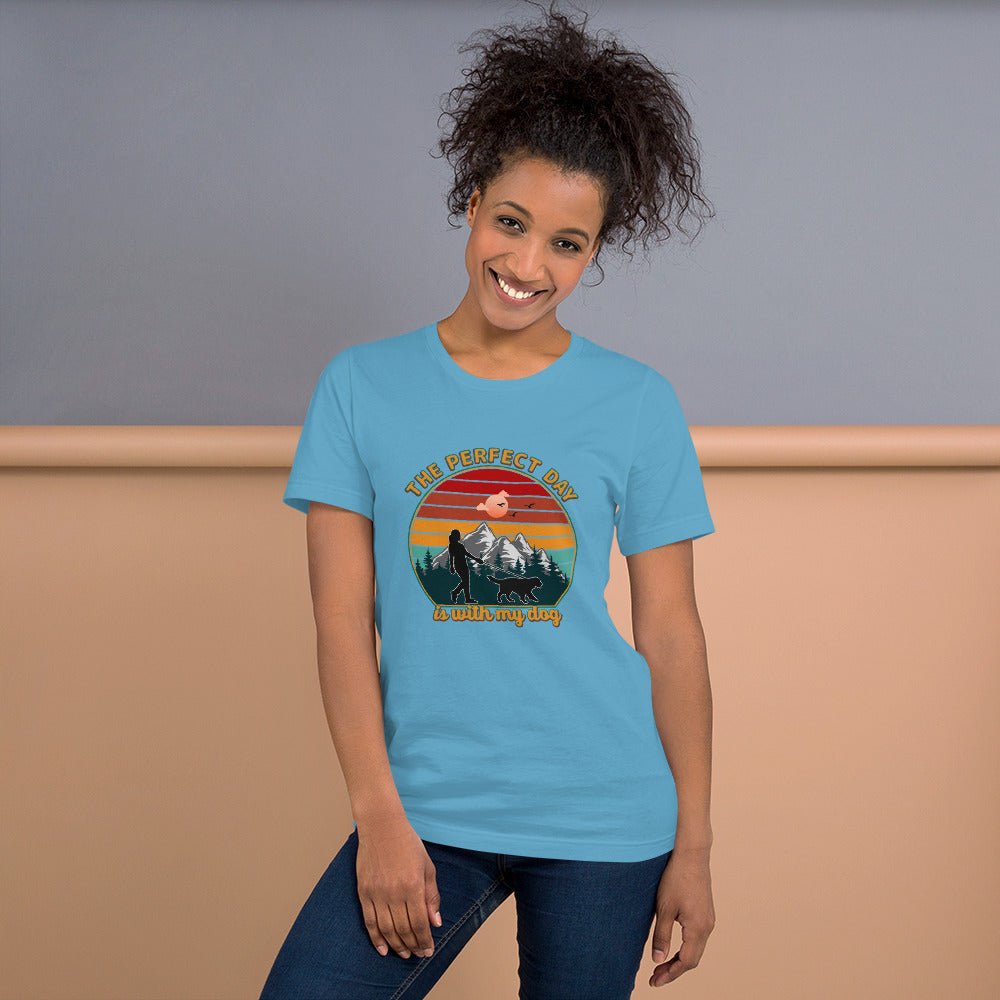 Dog Mom Perfect Day T-Shirt - DoggyLoveandMore