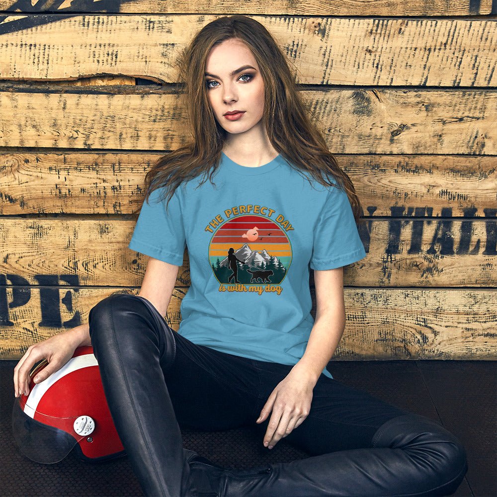 Dog Mom Perfect Day T-Shirt - DoggyLoveandMore