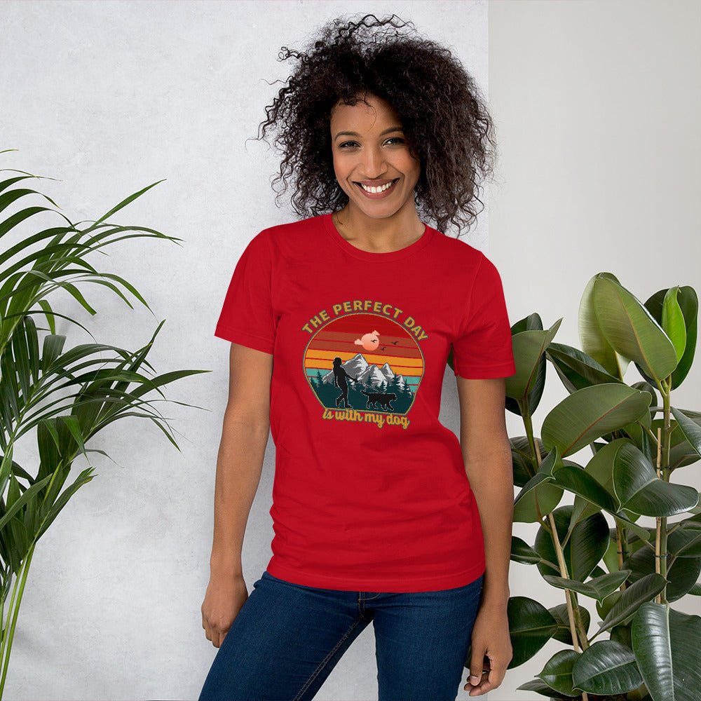 Dog Mom Perfect Day T-Shirt - DoggyLoveandMore