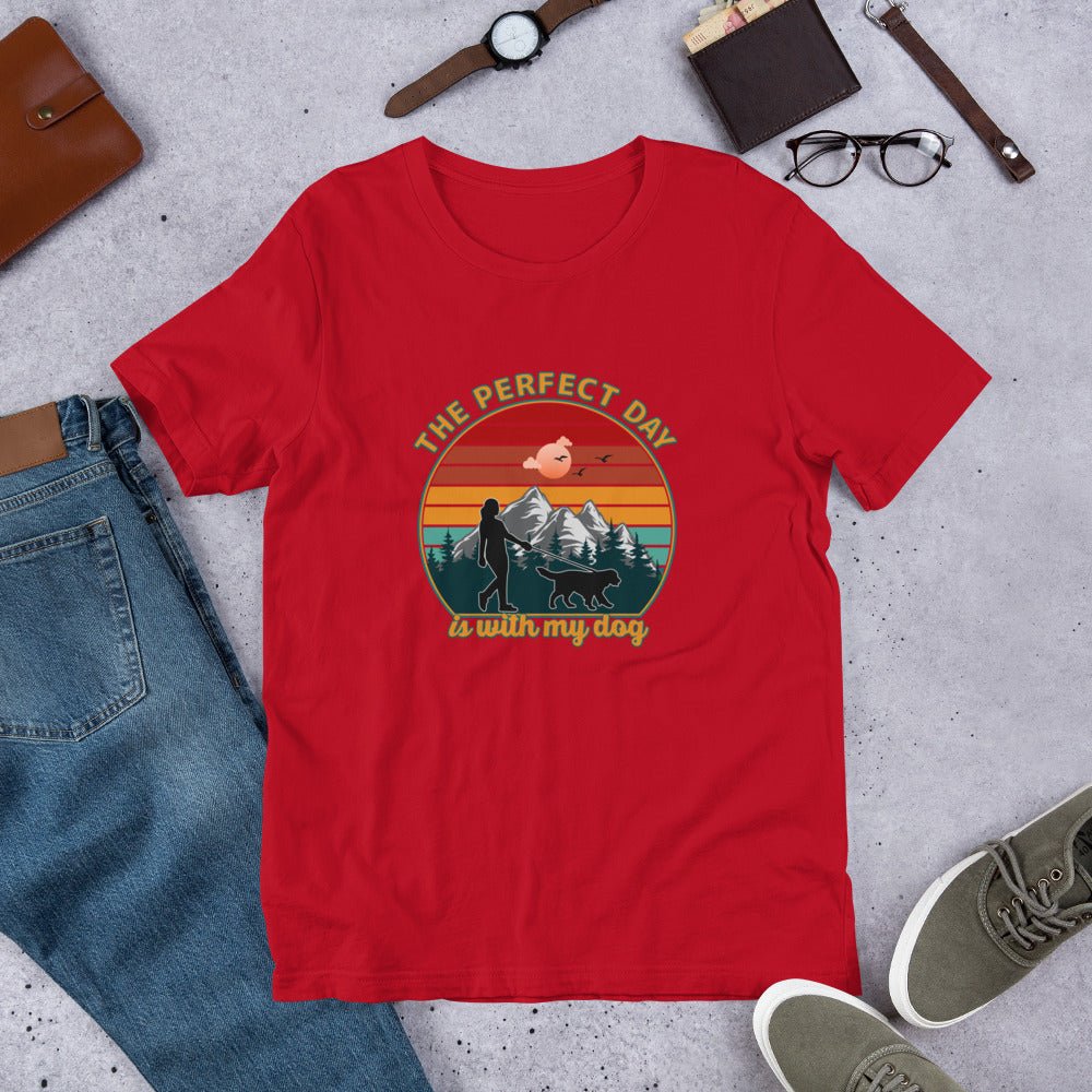 Dog Mom Perfect Day T-Shirt - DoggyLoveandMore