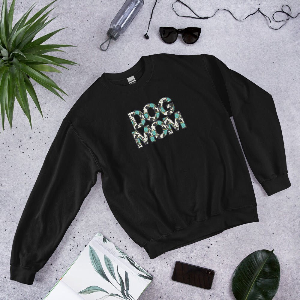 Dog Mom Teal Sunflower Sweatshirt - DoggyLoveandMore