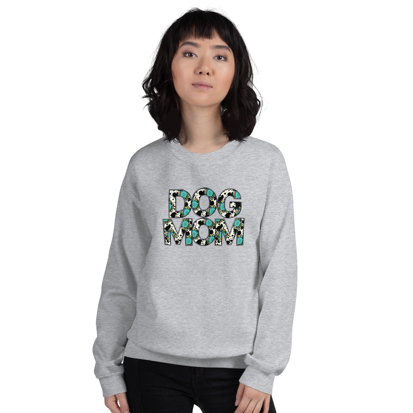 Dog Mom Teal Sunflower Sweatshirt - DoggyLoveandMore