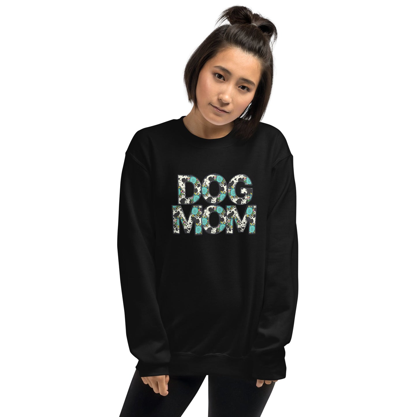 Dog Mom Teal Sunflower Sweatshirt - DoggyLoveandMore