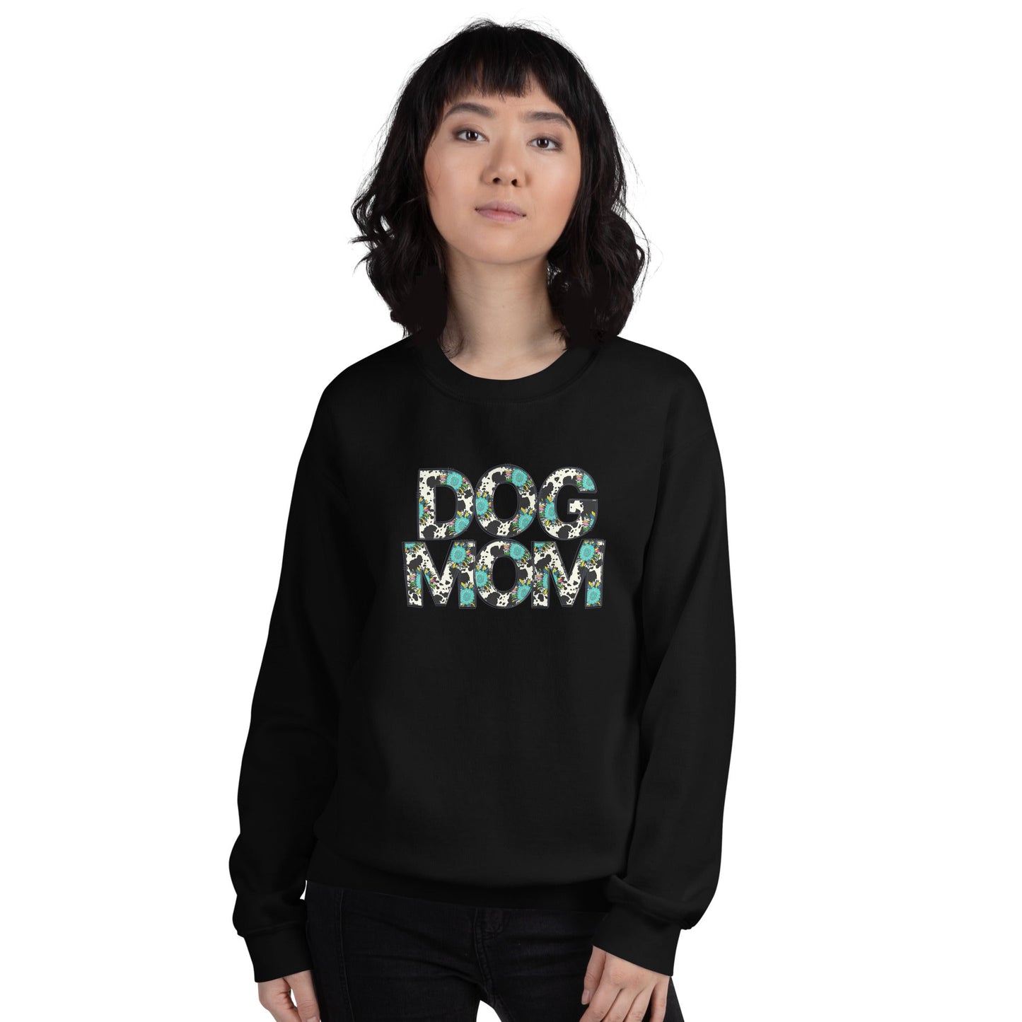 Dog Mom Teal Sunflower Sweatshirt - DoggyLoveandMore