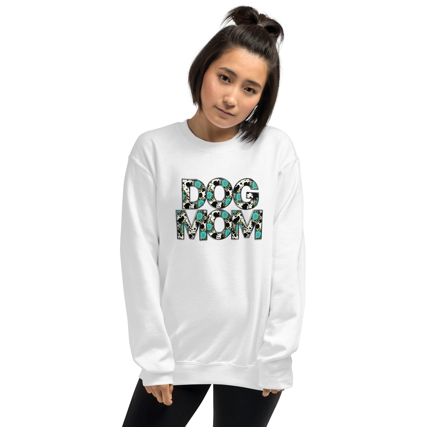 Dog Mom Teal Sunflower Sweatshirt - DoggyLoveandMore