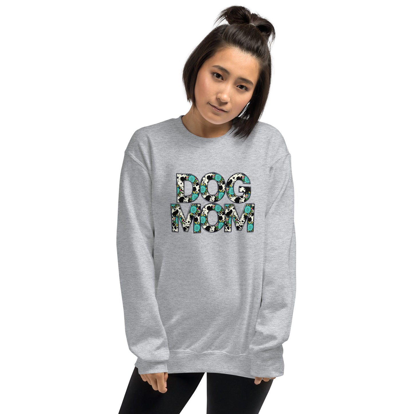 Dog Mom Teal Sunflower Sweatshirt - DoggyLoveandMore