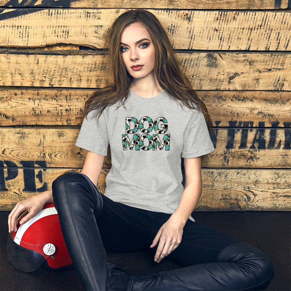 Dog Mom Teal Sunflower T-Shirt - DoggyLoveandMore