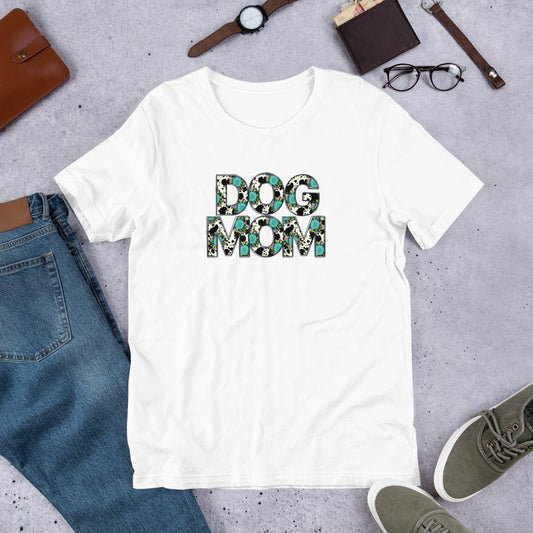 Dog Mom Teal Sunflower T-Shirt - DoggyLoveandMore