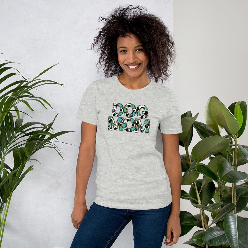 Dog Mom Teal Sunflower T-Shirt - DoggyLoveandMore