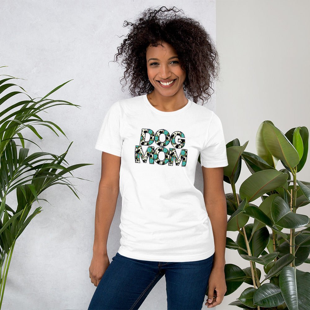 Dog Mom Teal Sunflower T-Shirt - DoggyLoveandMore