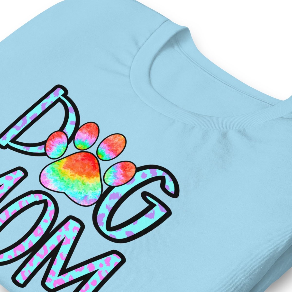 Dog Mom Tie Dye Paw T-Shirt - DoggyLoveandMore