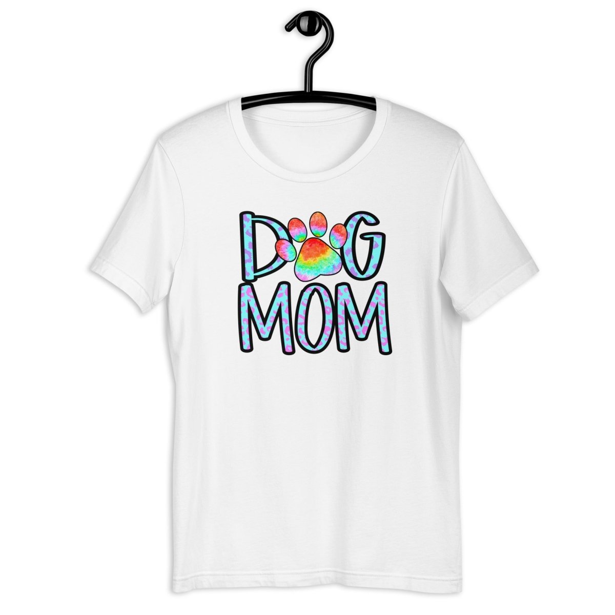 Dog Mom Tie Dye Paw T-Shirt - DoggyLoveandMore