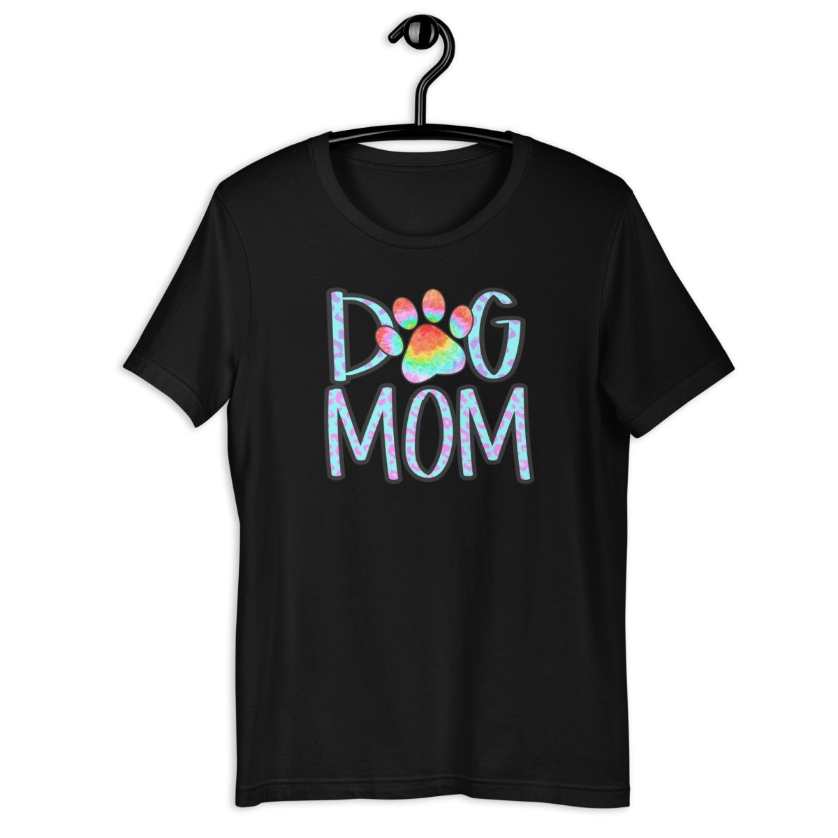 Dog Mom Tie Dye Paw T-Shirt - DoggyLoveandMore