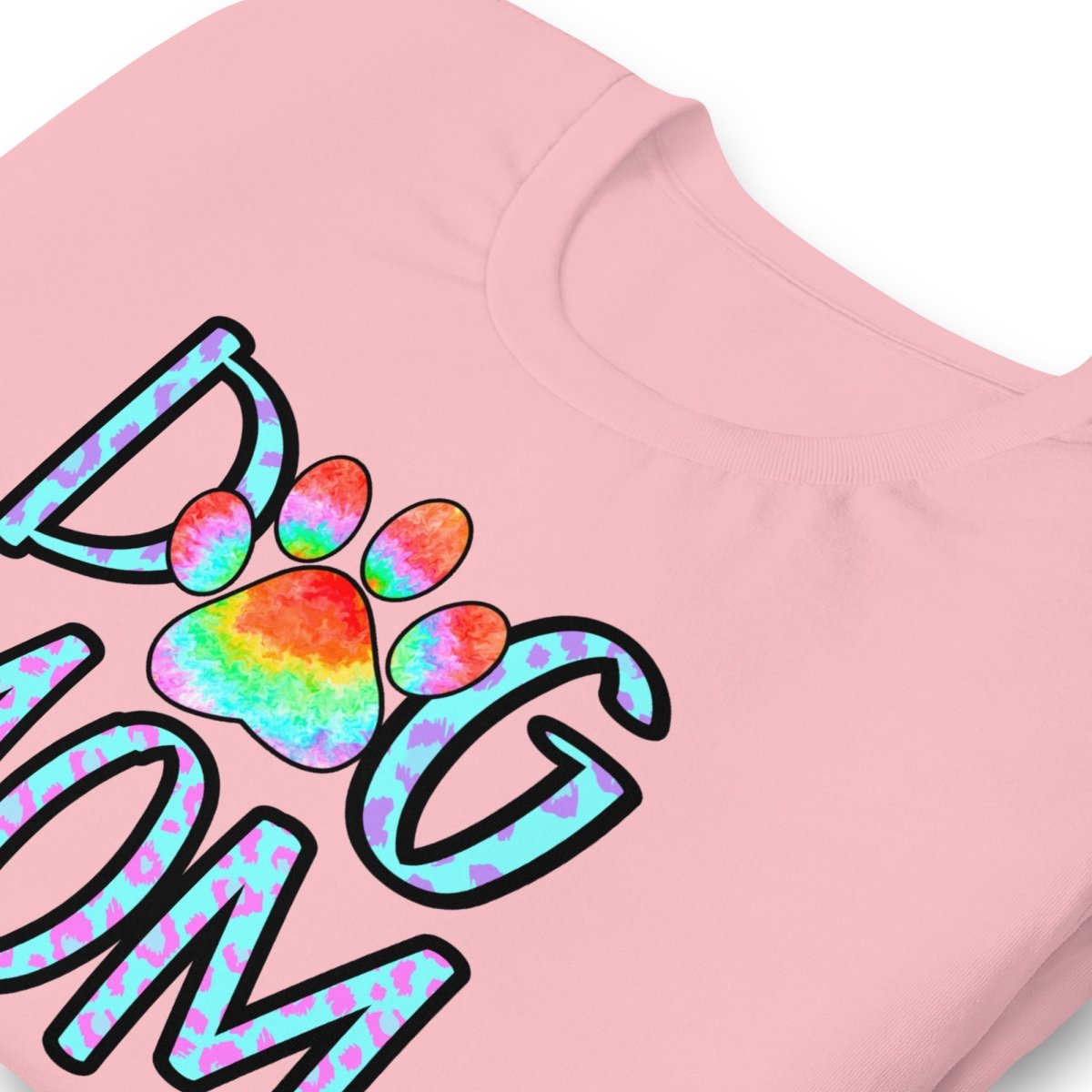 Dog Mom Tie Dye Paw T-Shirt - DoggyLoveandMore