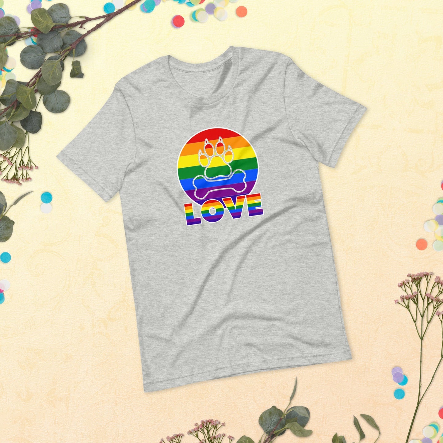 Doggy Love Rainbow T-Shirt - DoggyLoveandMore