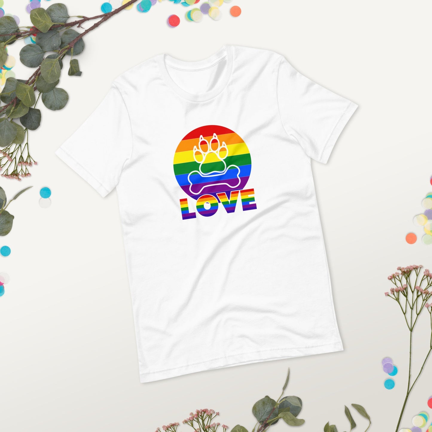 Doggy Love Rainbow T-Shirt - DoggyLoveandMore