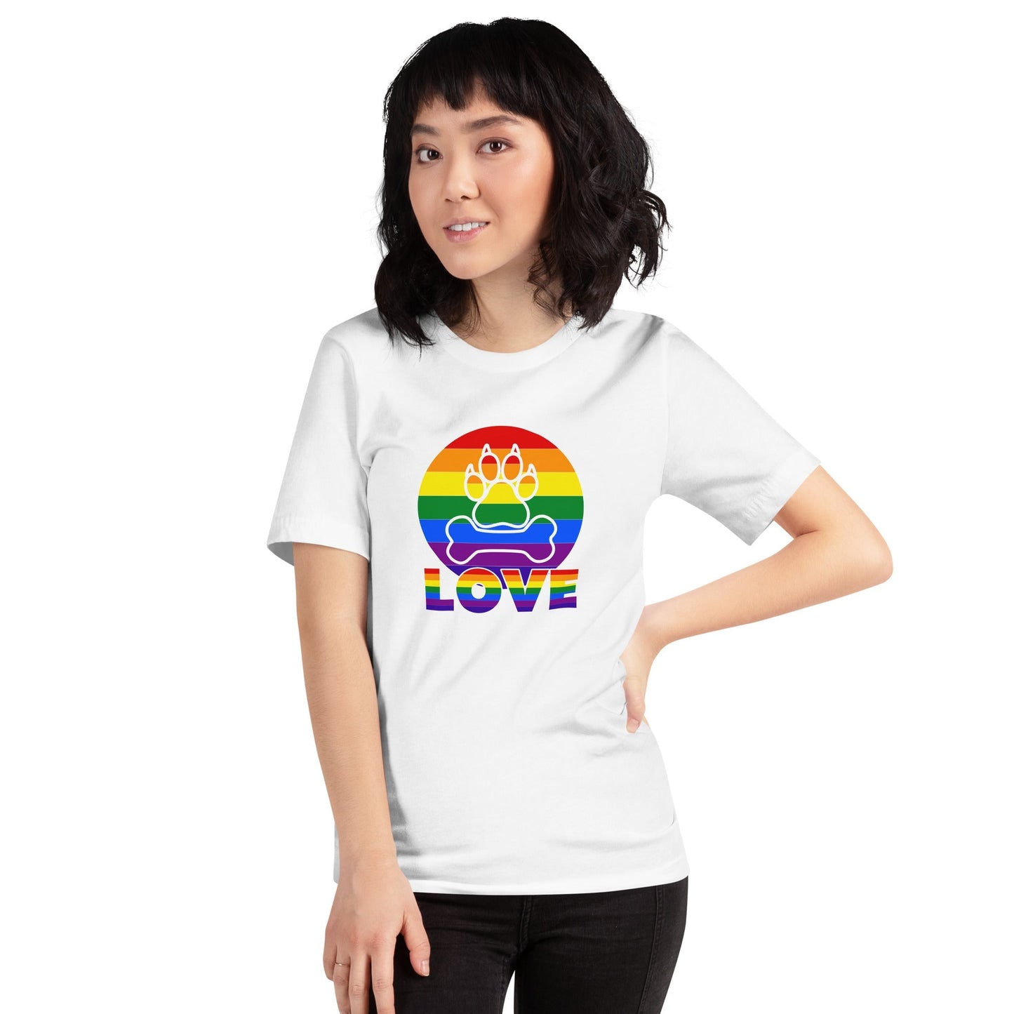 Doggy Love Rainbow T-Shirt - DoggyLoveandMore