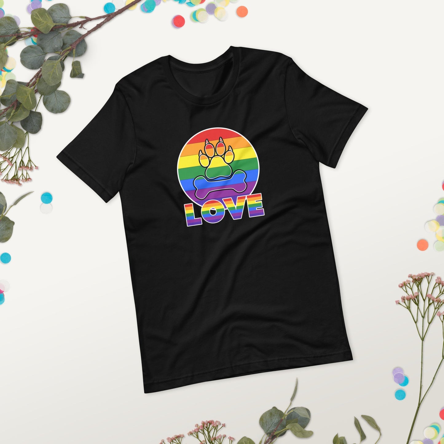 Doggy Love Rainbow T-Shirt - DoggyLoveandMore