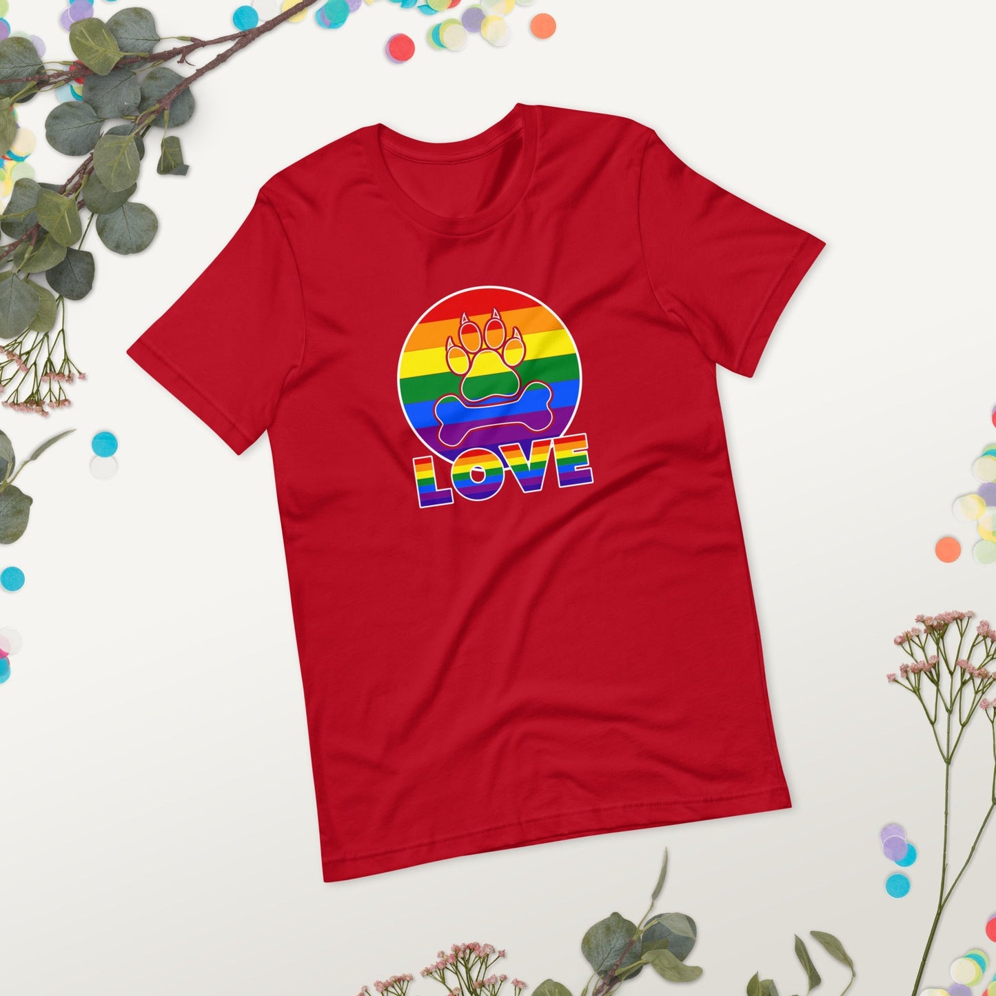 Doggy Love Rainbow T-Shirt - DoggyLoveandMore