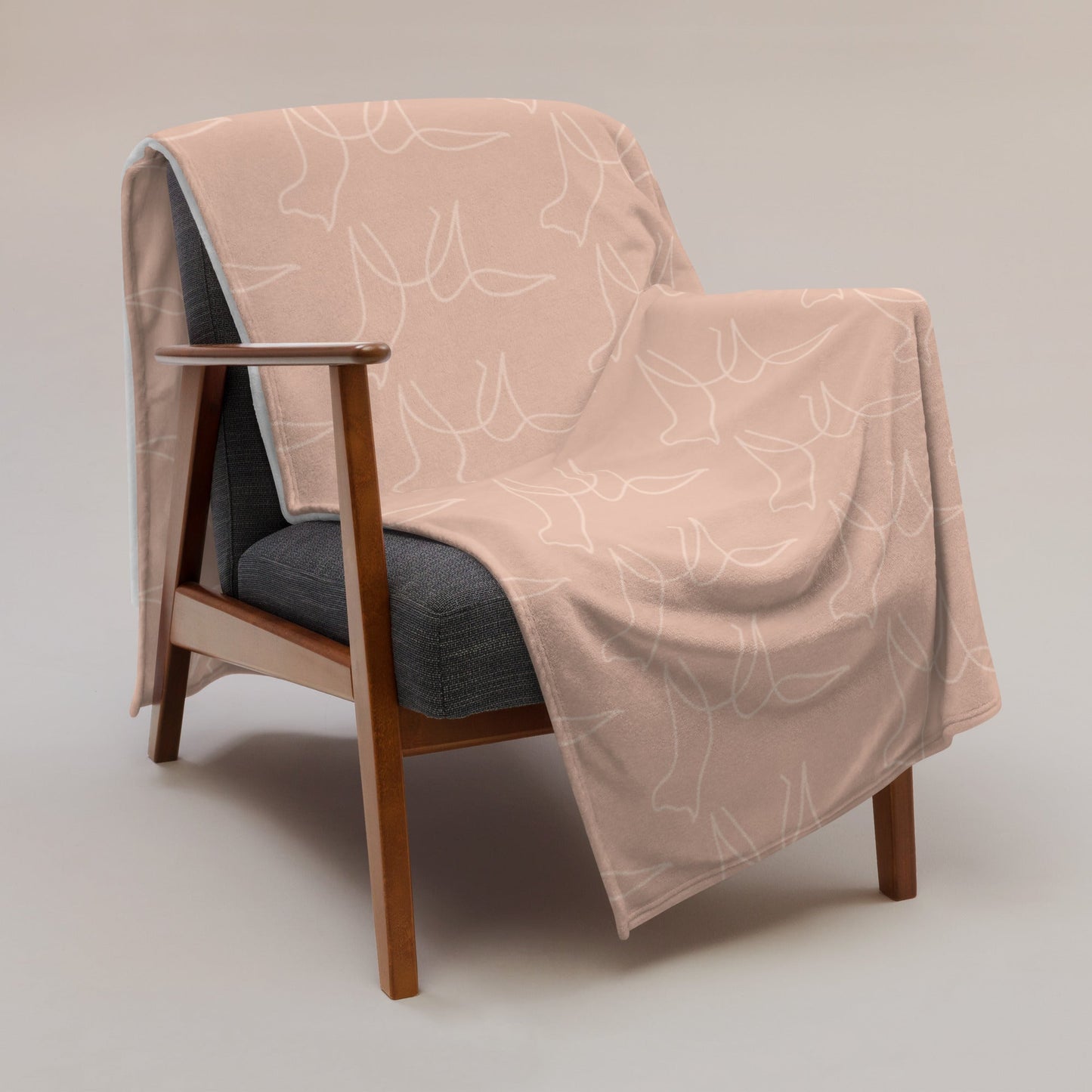Dusty Rose Throw Blanket - DoggyLoveandMore