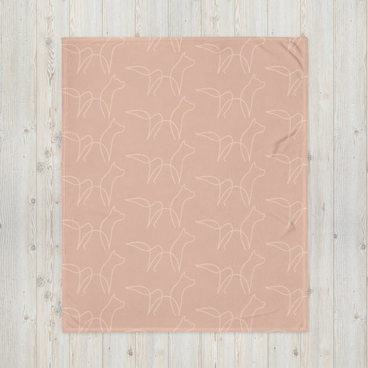 Dusty Rose Throw Blanket - DoggyLoveandMore