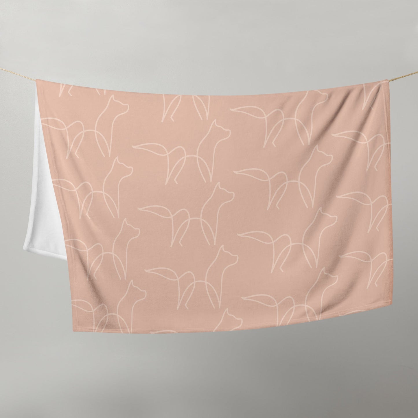 Dusty Rose Throw Blanket - DoggyLoveandMore