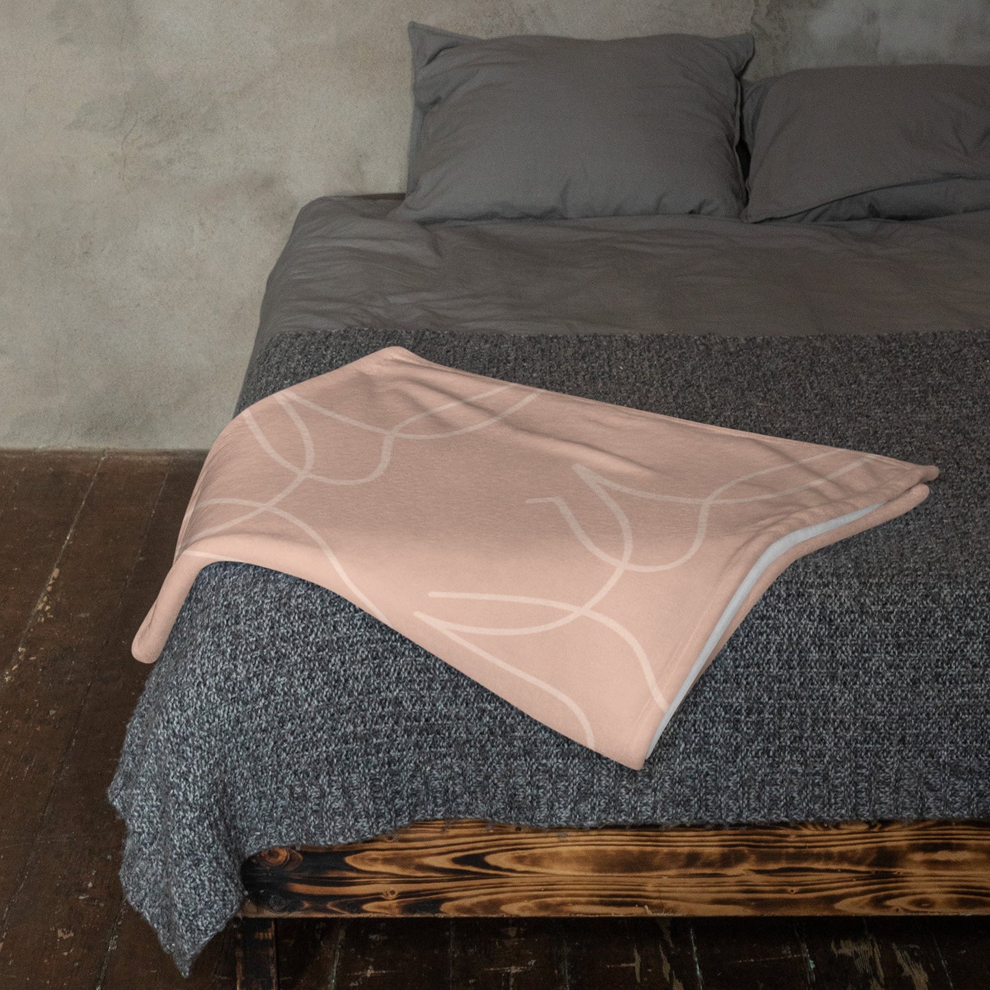 Dusty Rose Throw Blanket - DoggyLoveandMore