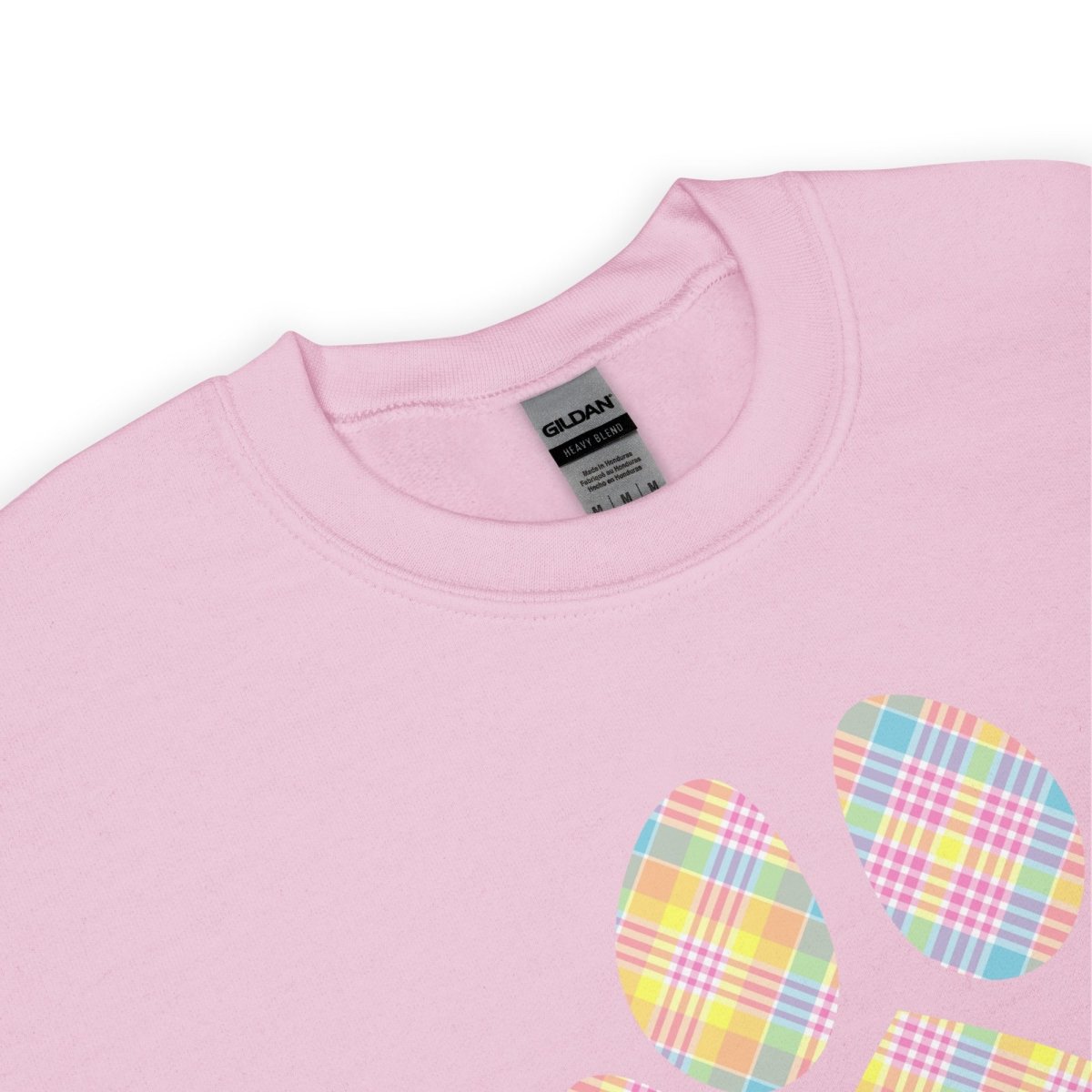 Easter Plaid Dog Paw Sweatshirt - DoggyLoveandMore