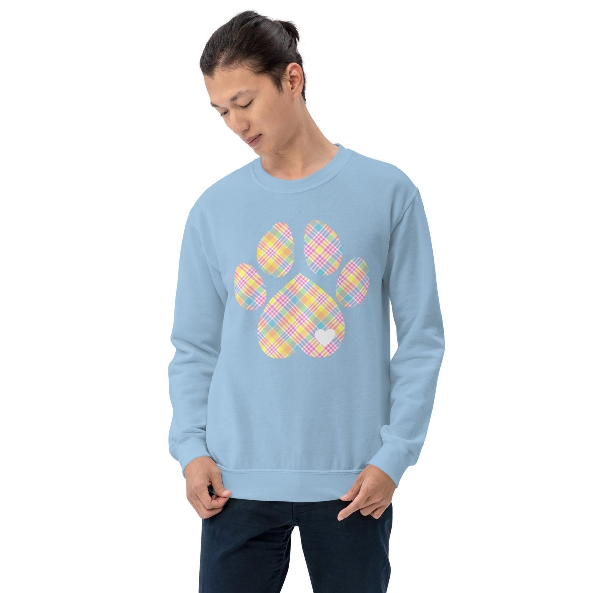 Easter Plaid Dog Paw Sweatshirt - DoggyLoveandMore