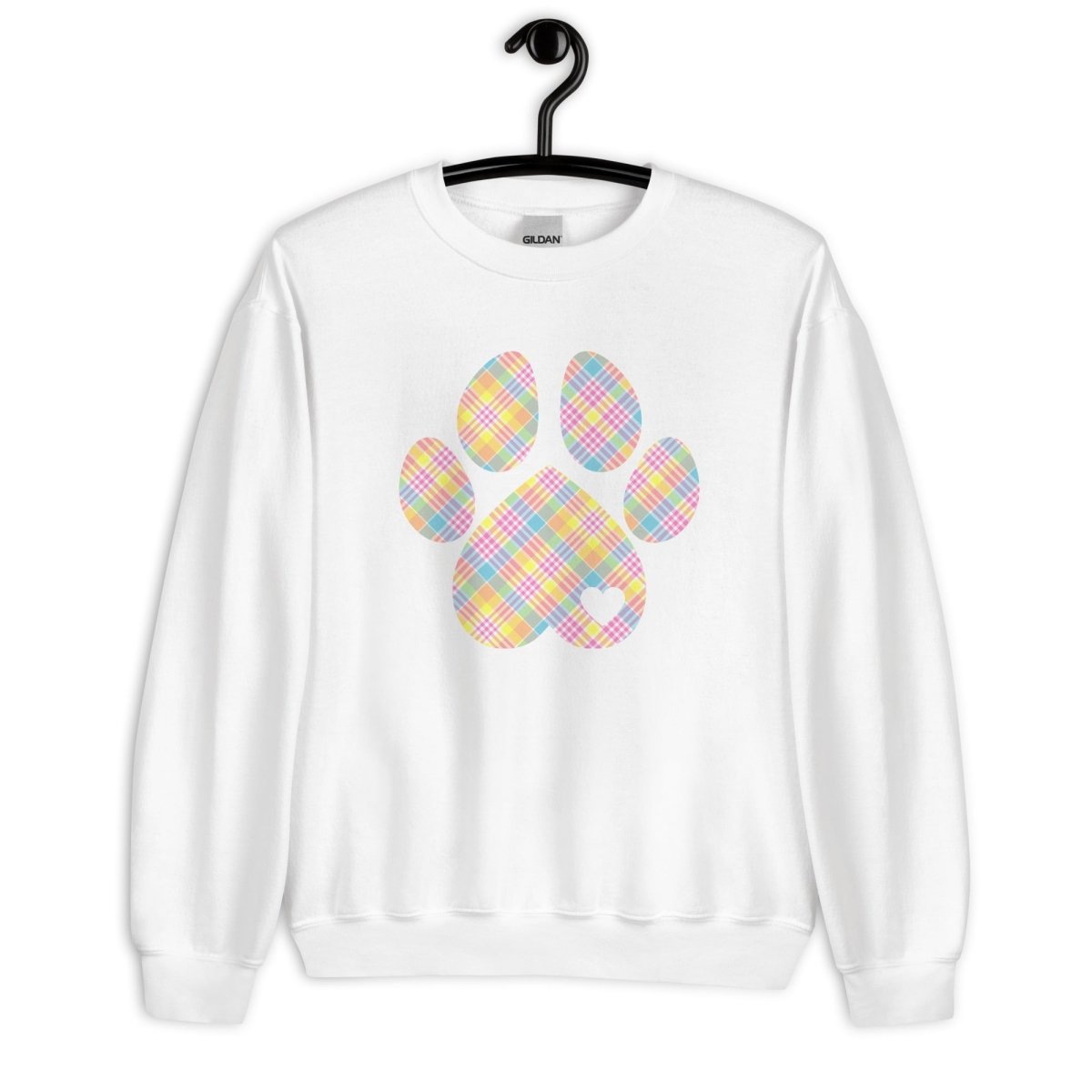 Easter Plaid Dog Paw Sweatshirt - DoggyLoveandMore