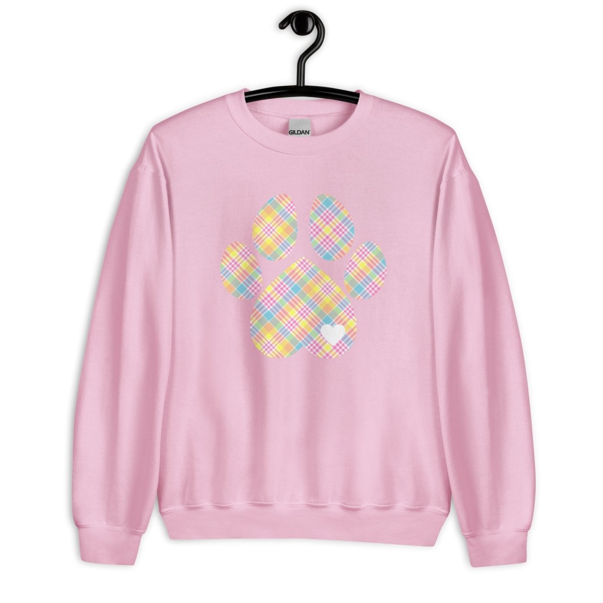 Easter Plaid Dog Paw Sweatshirt - DoggyLoveandMore