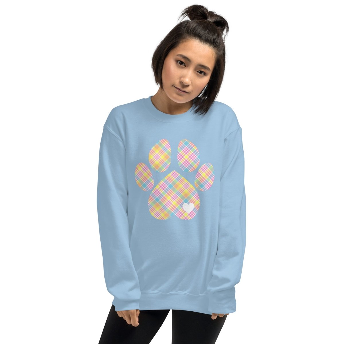 Easter Plaid Dog Paw Sweatshirt - DoggyLoveandMore