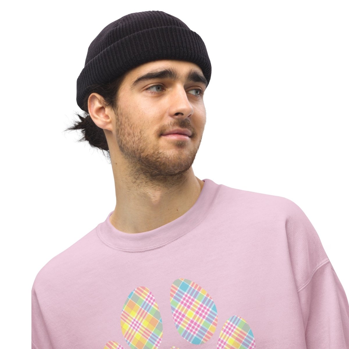 Easter Plaid Dog Paw Sweatshirt - DoggyLoveandMore