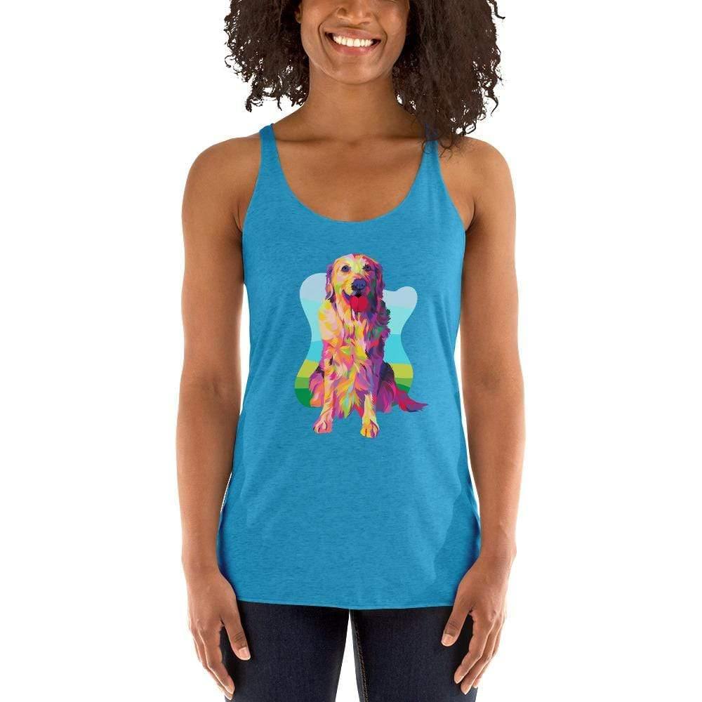 Golden Retriever Racerback Tank Top - DoggyLoveandMore