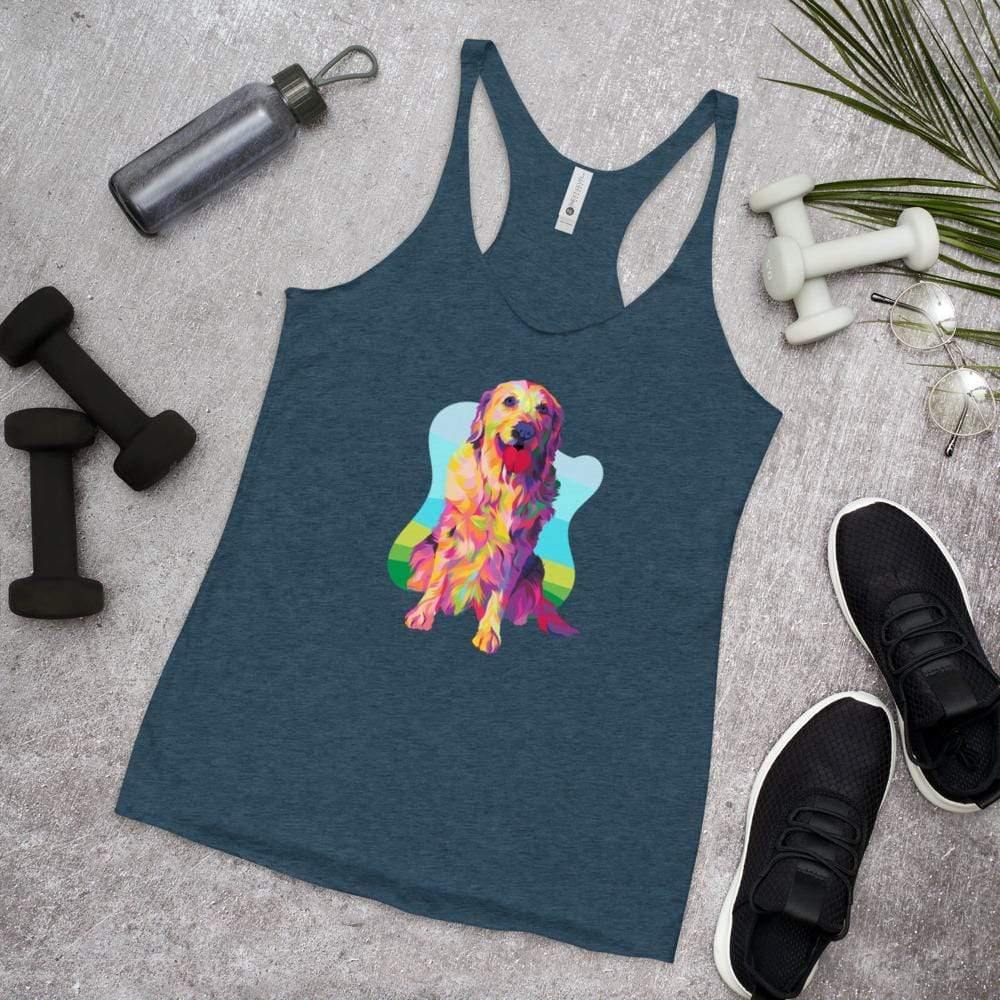 Golden Retriever Racerback Tank Top - DoggyLoveandMore