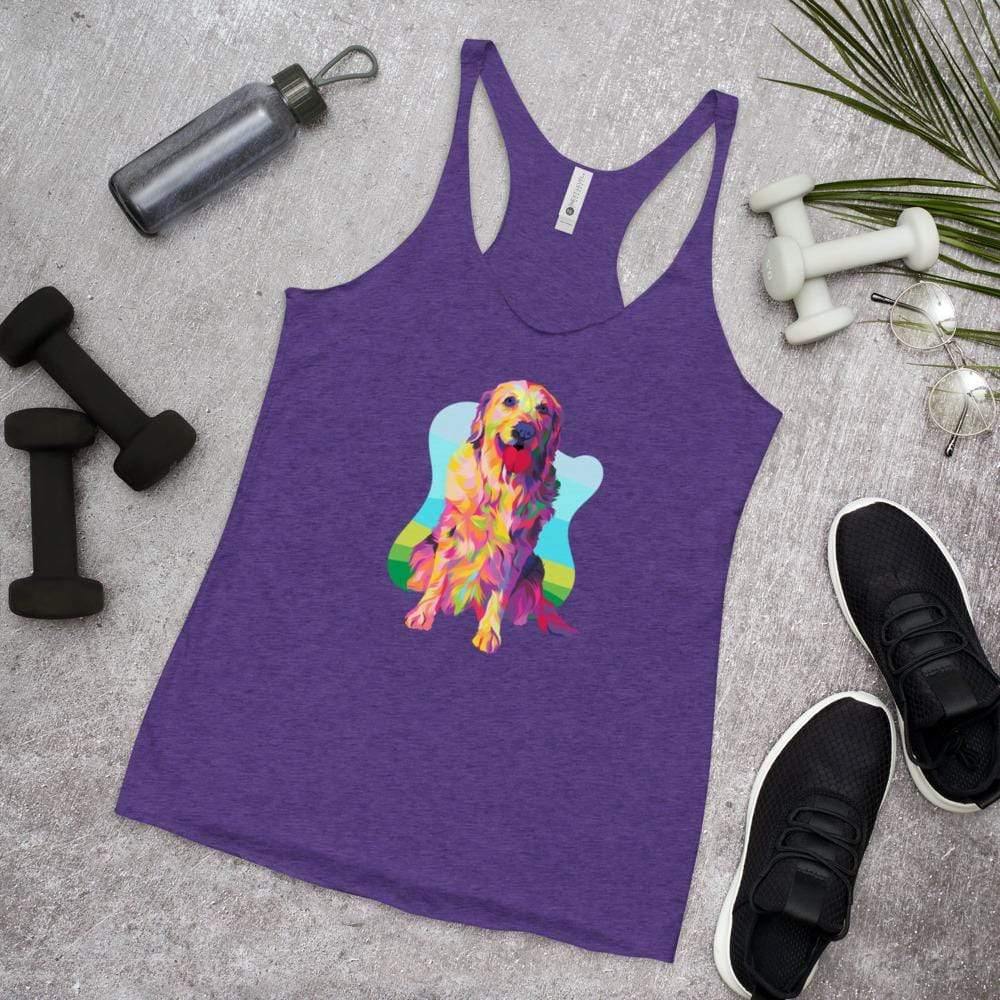 Golden Retriever Racerback Tank Top - DoggyLoveandMore