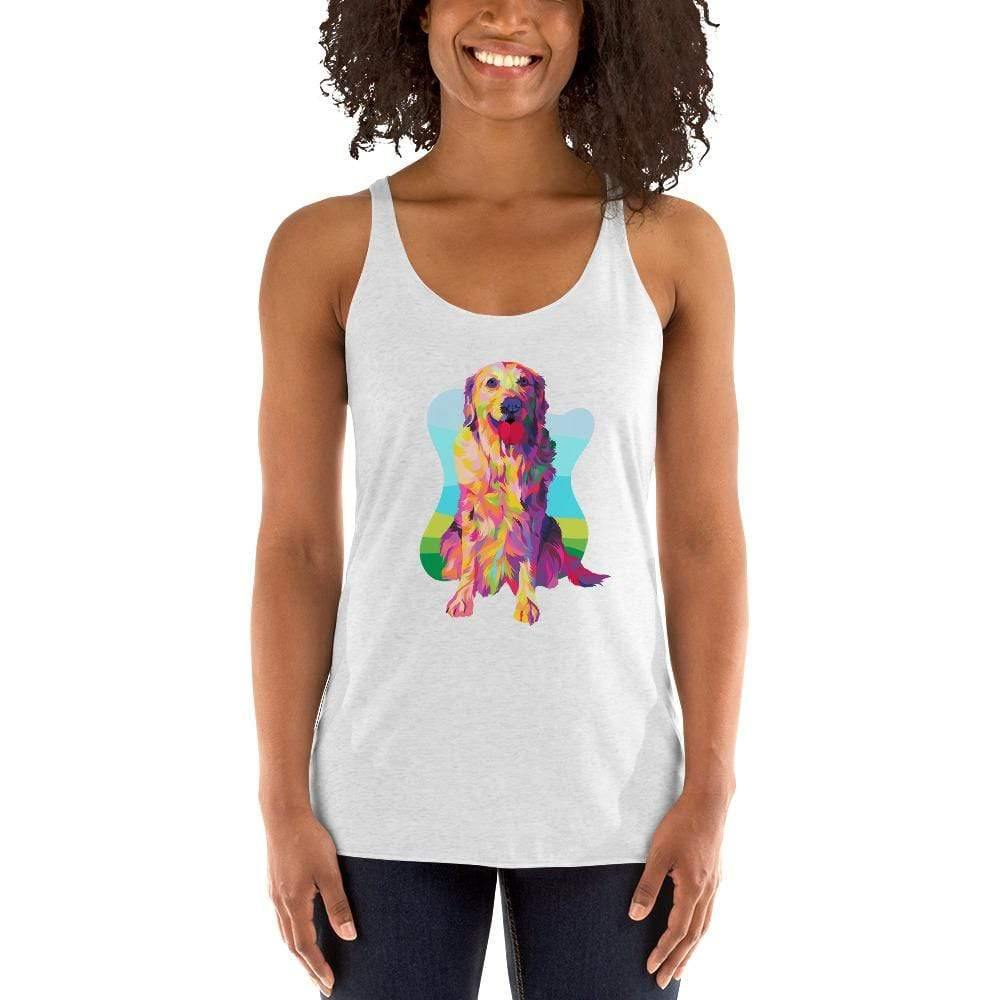 Golden Retriever Racerback Tank Top - DoggyLoveandMore