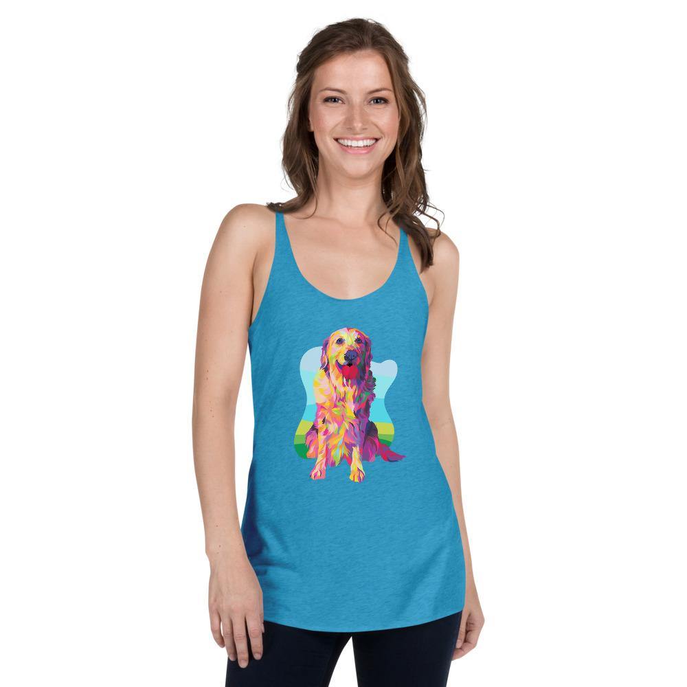 Golden Retriever Racerback Tank Top - DoggyLoveandMore