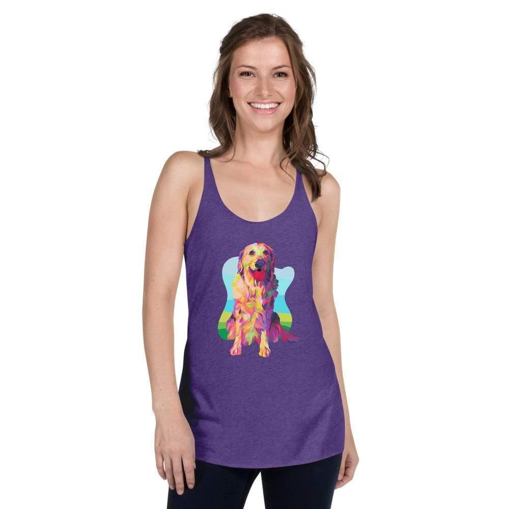 Golden Retriever Racerback Tank Top - DoggyLoveandMore