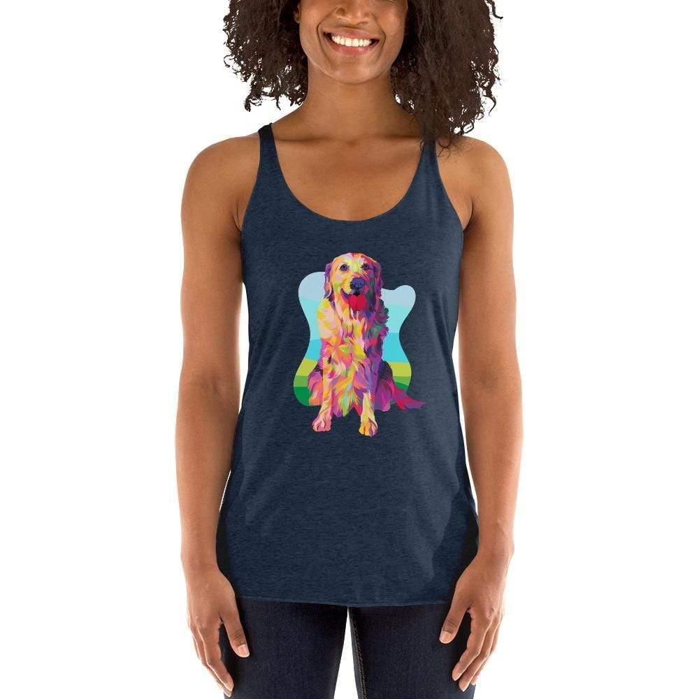 Golden Retriever Racerback Tank Top - DoggyLoveandMore