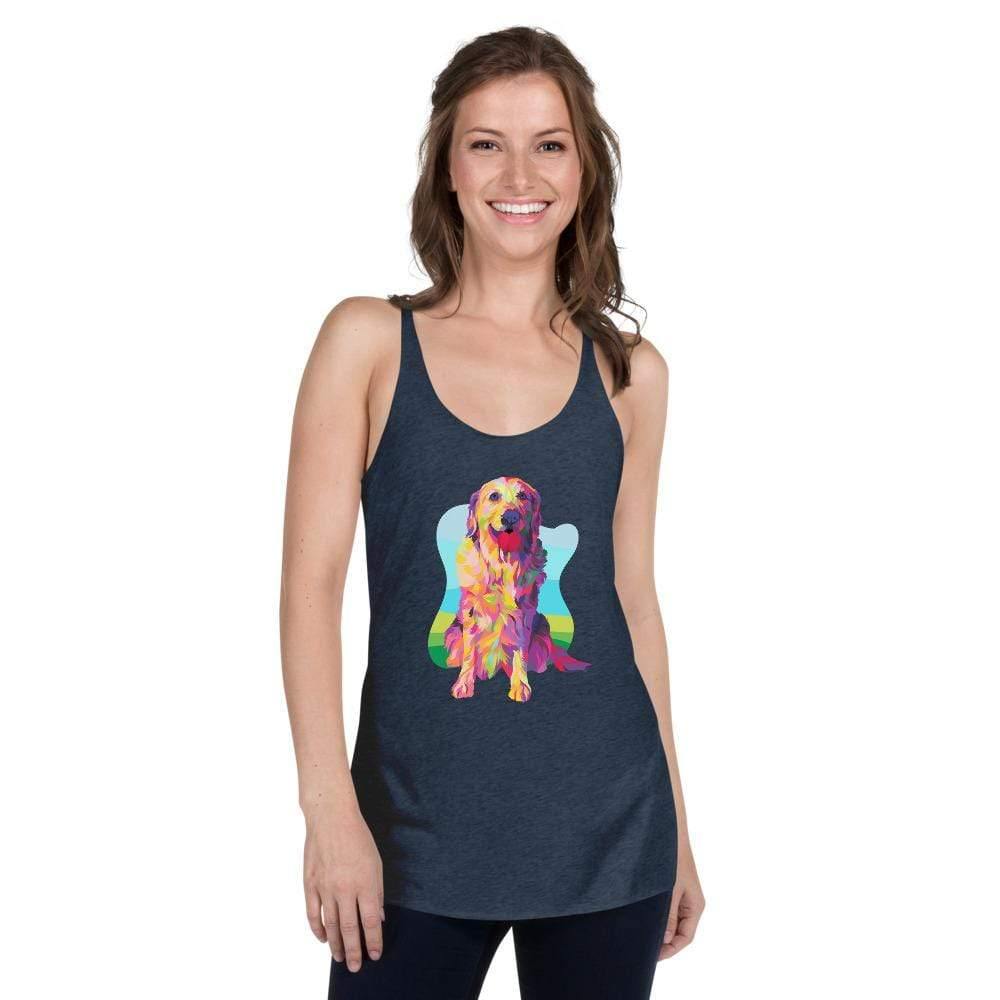 Golden Retriever Racerback Tank Top - DoggyLoveandMore