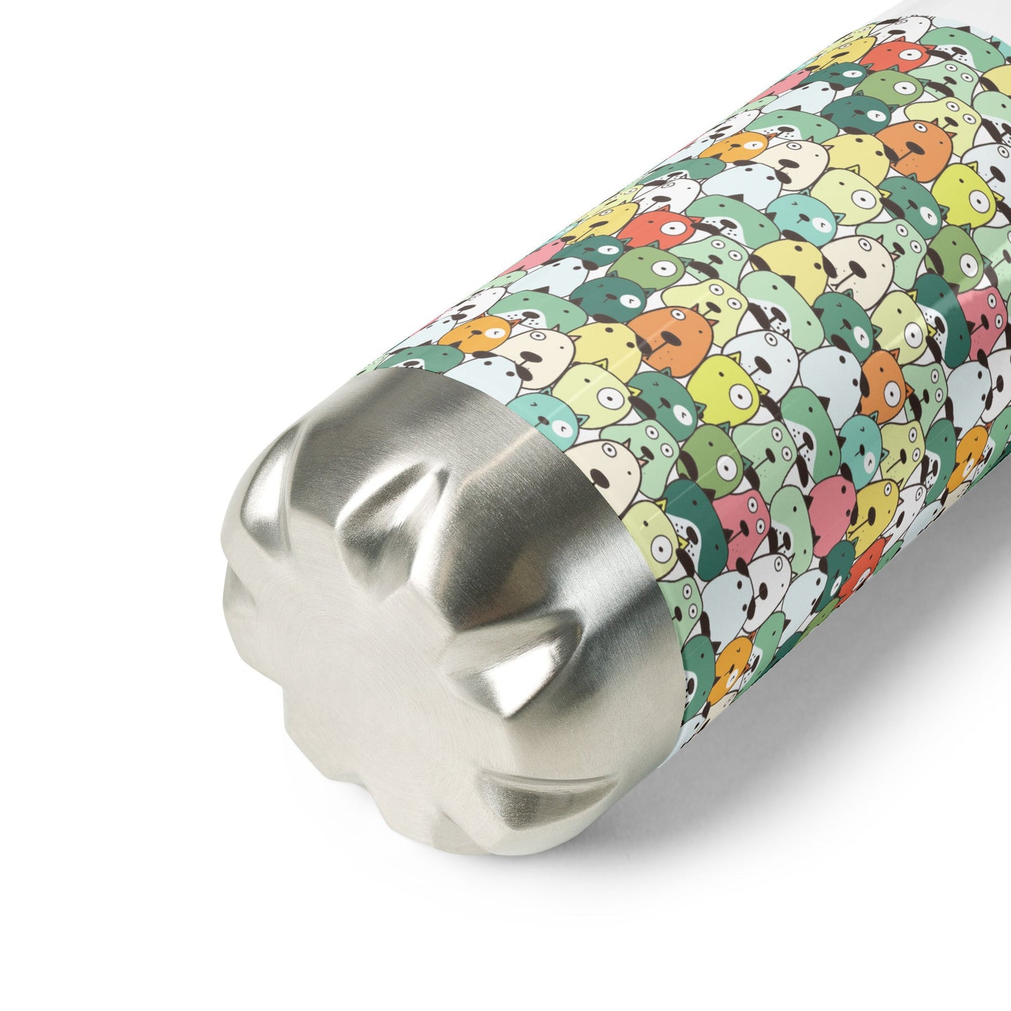 Green Cartoon Dogs Stainless Steel Water Bottle - DoggyLoveandMore
