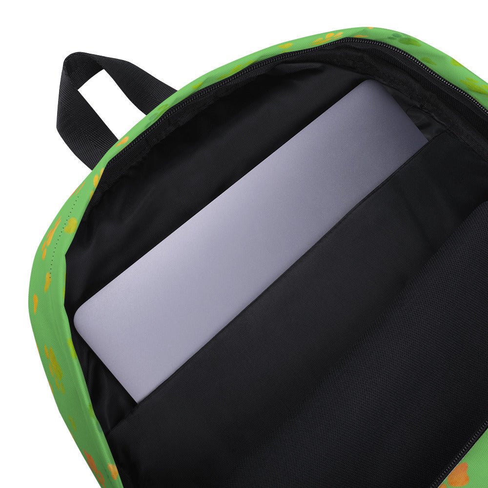 Green Paw Prints Backpack - DoggyLoveandMore