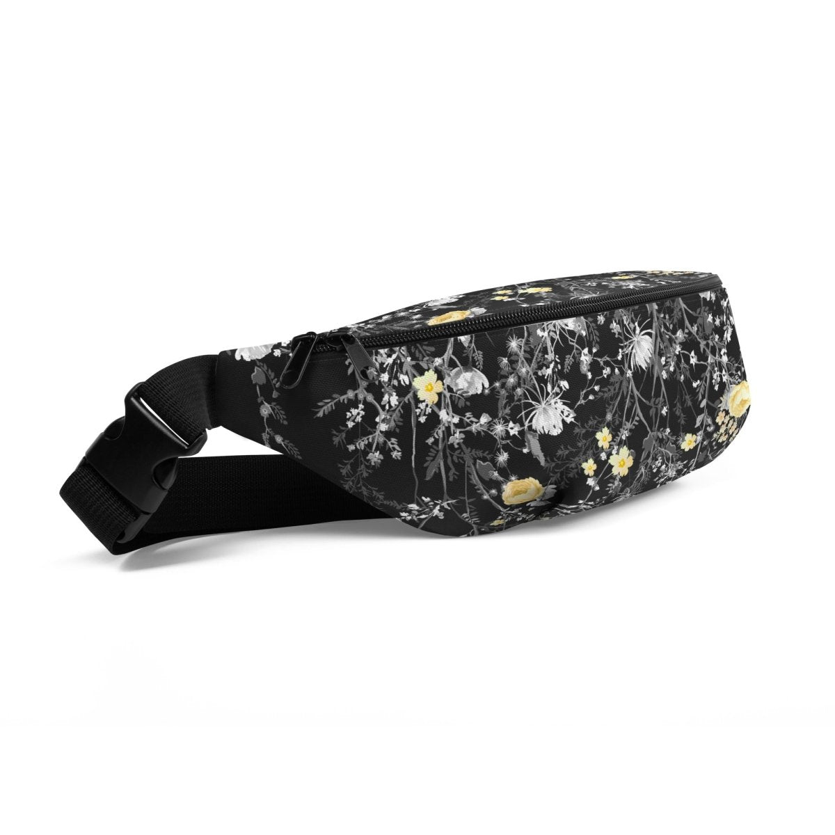 Grey Floral Fanny Pack - DoggyLoveandMore