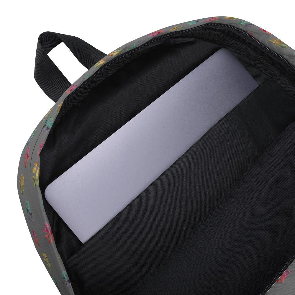 Grey Paw Prints Backpack - DoggyLoveandMore