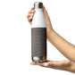 Grey Paw Prints Stainless Steel Water Bottle - DoggyLoveandMore