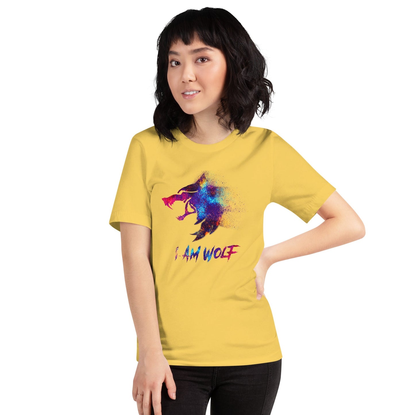 I AM WOLF Rainbow Graphic T-Shirt - DoggyLoveandMore