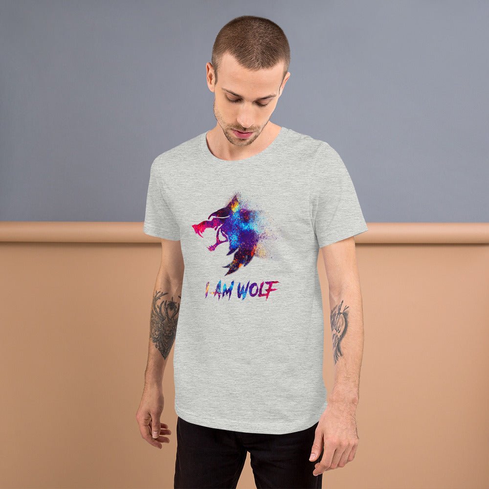 I AM WOLF Rainbow Graphic T-Shirt