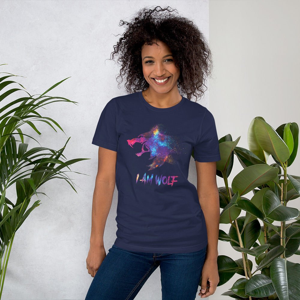 I AM WOLF Rainbow Graphic T-Shirt